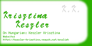 krisztina keszler business card